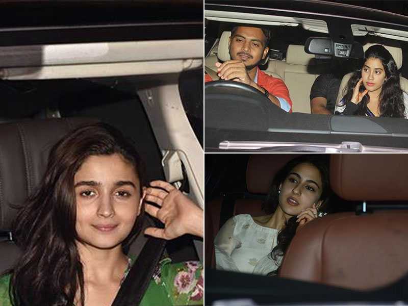 Janhvi, Sara And Other Stars Watch Alia's Raazi