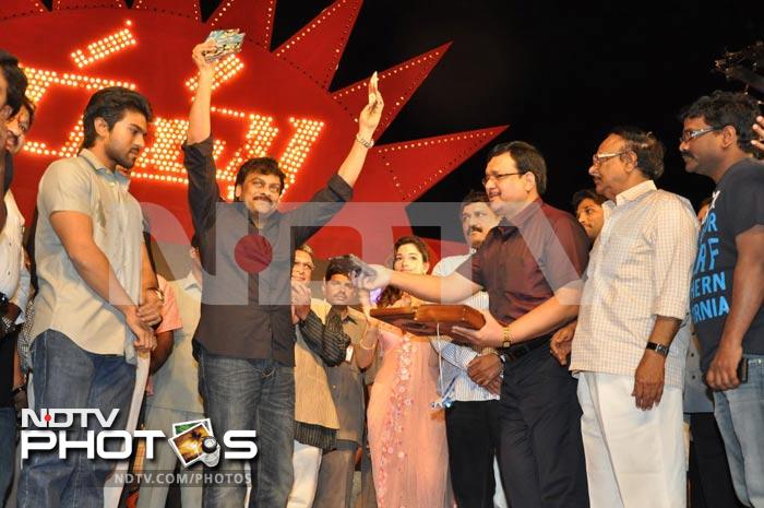 Chiranjeevi unveils the music of son\'s new film