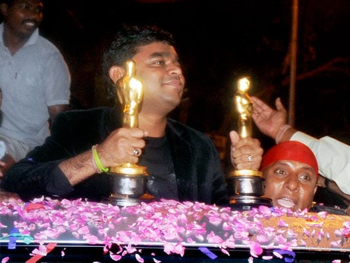 Hero's welcome for A R Rahman