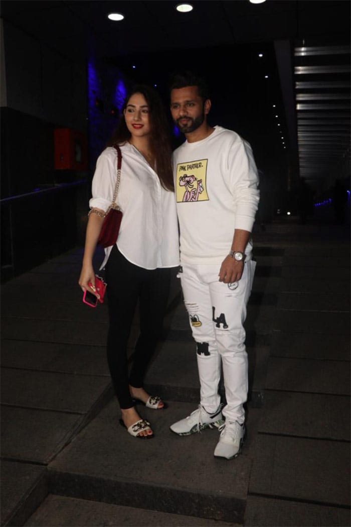Rahul Vaidya And Disha Parmar, Twinning In White, Step Out For Date Night