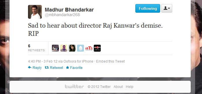 Bollywood remembers Raj Kanwar