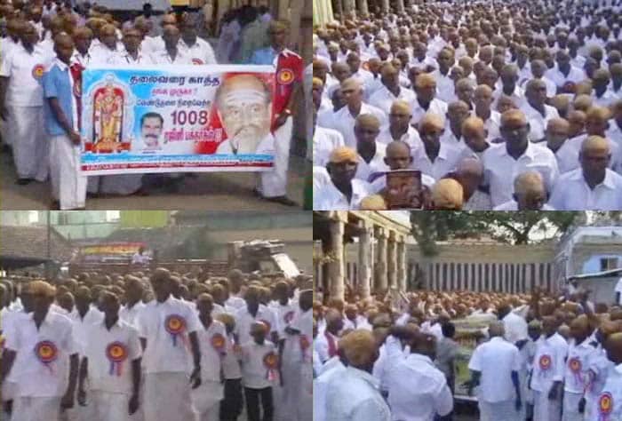 1,008 heads shaved in prayers for Rajinikanth