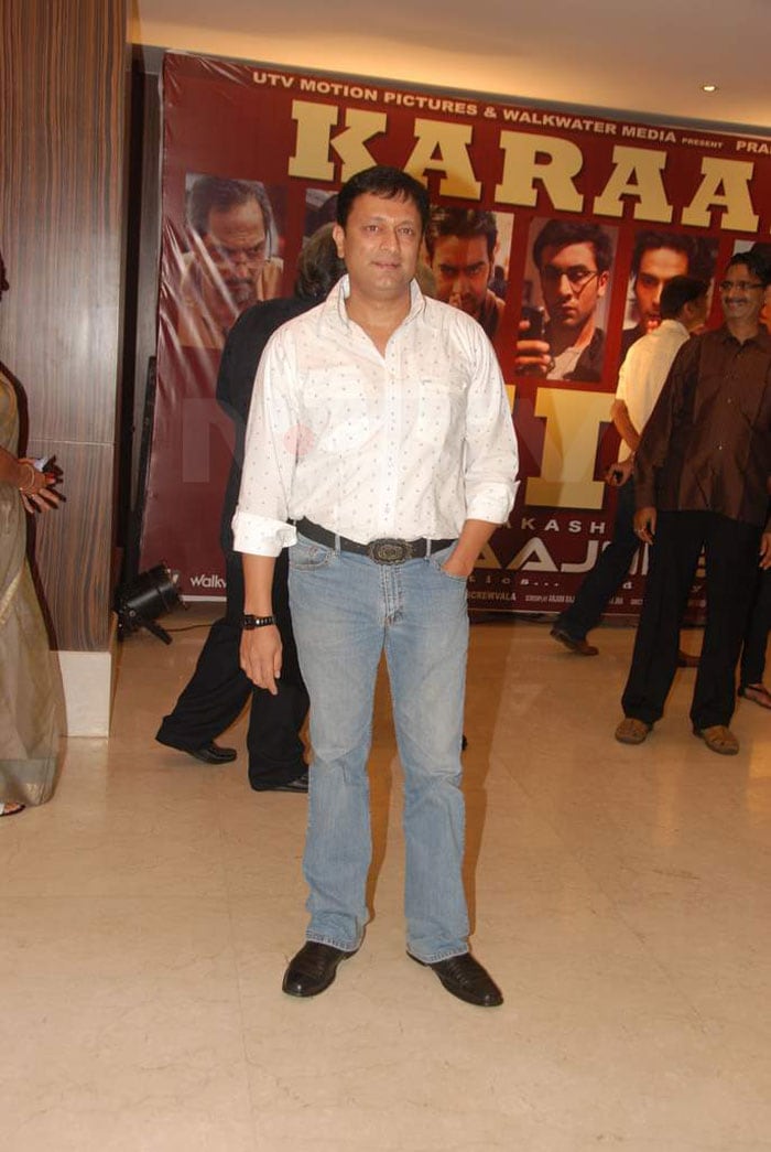 Kiran Karmakar, who plays the role of a corrupt policeman in <i>Rajneeti</i>.