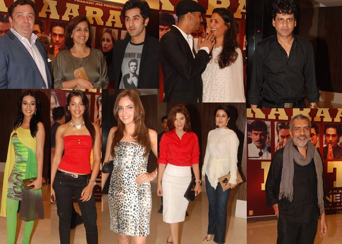 The whole cast and crew of Prakash Jha's Rajneeti were present to celebrate the success of the movie in Mumbai. While Ranbir Kapoor, Arjun Rampal, Manoj Bajpayee and others were busy giving interviews and posing for the shutterbugs, Katrina Kaif was nowhere to be seen.<br><br> Katrina was supposed to fly down to Mumbai for a day to attend the party from Spain, where she is shooting for Zoya Akhtar's <i>Zindagi Milegi Na Dobara</i>, but the actress had to drop her plans because of the inclement weather there.