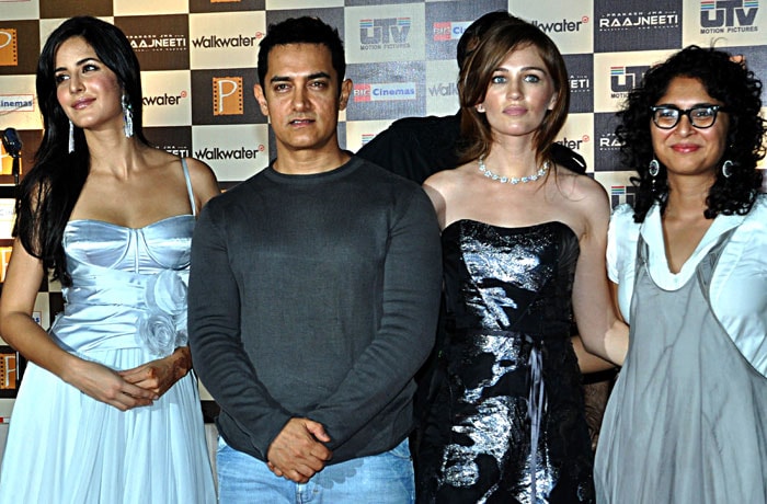 Aamir, Katrina attend Rajneeti premiere