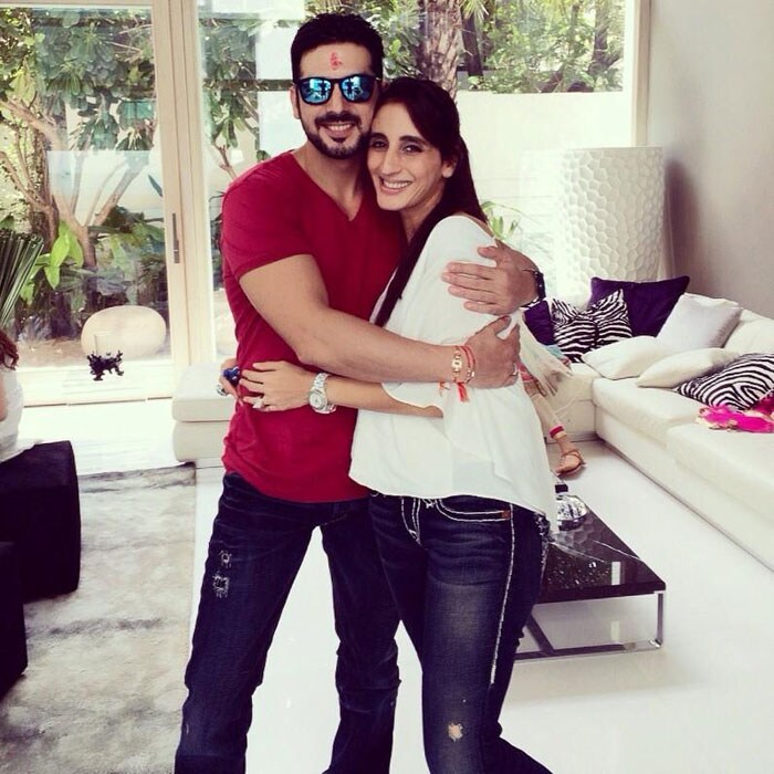 Farah later posted a picture with her brother Zayed Khan celebrating rakhshabandhan on Sunday and captioned it "With my baby brother Zai. Love u too much". <br><br>

This image was posted on Twitter by <a href="https://twitter.com/FarahKhanAli" target="_blank" rel="nofollow" >FarahKhanAli</a>