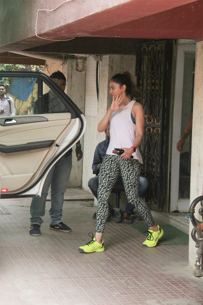 Rakul Preet Singh was spotted at pilates.