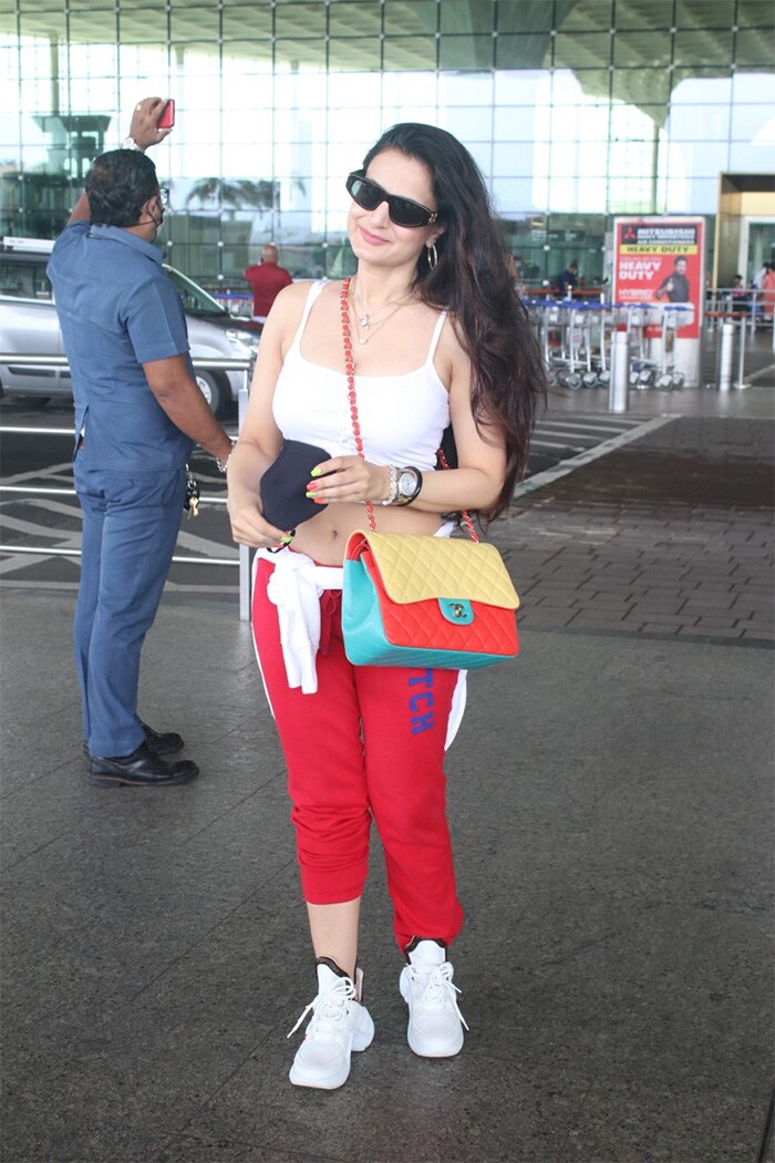 Ameesha Patel was also pictured at the airport.
