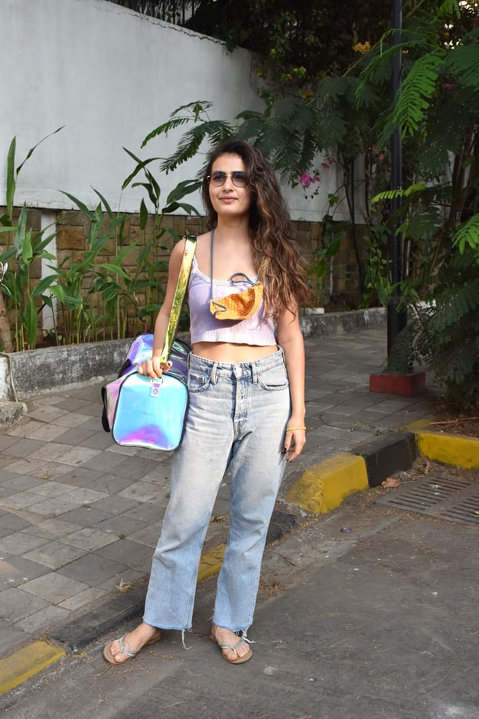 Fatima Sana Shaikh picked out a casual outfit as she stepped out in Juhu.