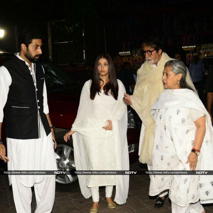 Bachchans, Aamir Khan, Sridevi At Rani Mukerji\'s Father\'s Prayer Meet