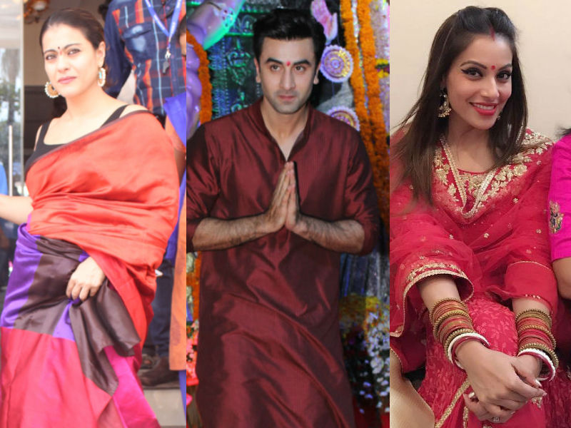 Ranbir, Kajol, Bipasha's Fun-Filled <i>Puja</i> Celebrations