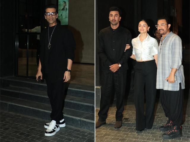 Ranbir Kapoor, Alia Bhatt, Aamir Khan At Loveyapa Screening