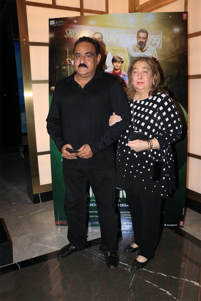 Late Rajiv Kapoor's sister Rima Jain attended the screening with her husband
