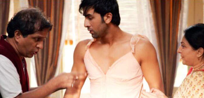 Peek-a-boo: Ranbir in towel, lingerie