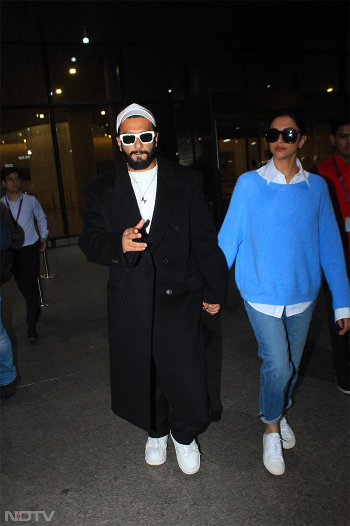Ranveer Singh And Deepika Padukone"s Comfy Airport Style