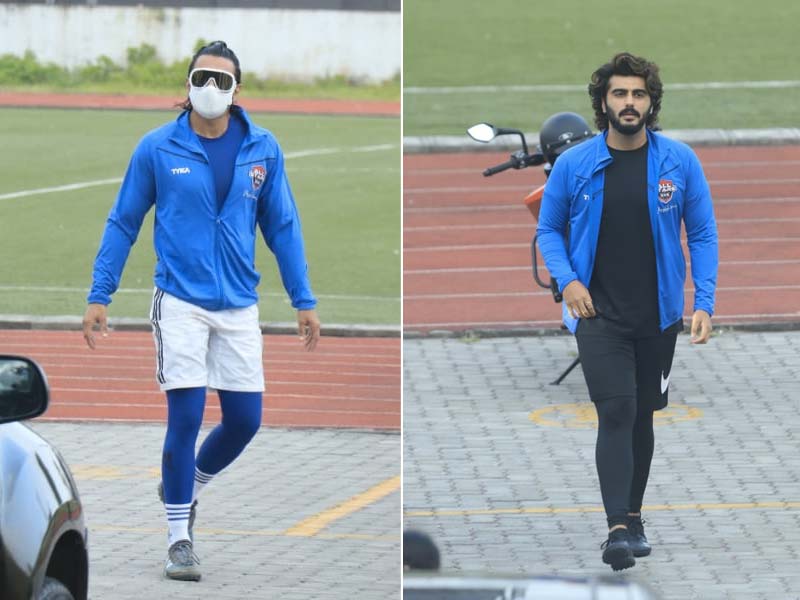 Ranveer Singh And Arjun Kapoor Enjoy A Game Of Football