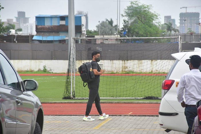 Cricket legend MS Dhoni was also pictured outside the playground.