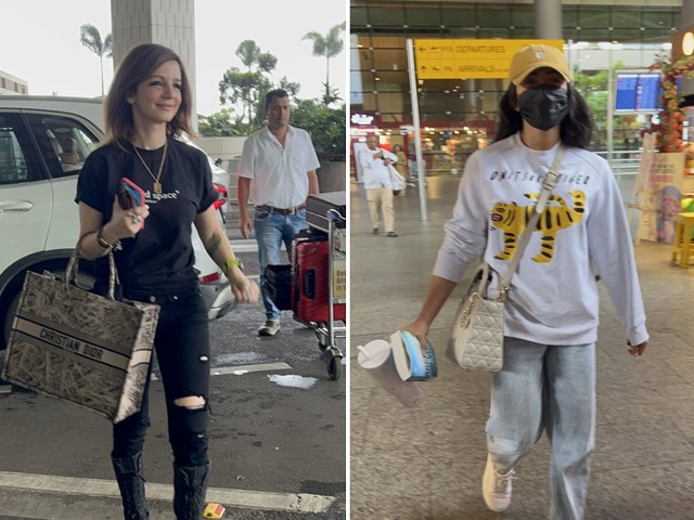 Rashmika Mandanna And Sussanne Khan's Casual Airport Style Rashmika Mandanna And Sussanne Khan's Casual Airport Style