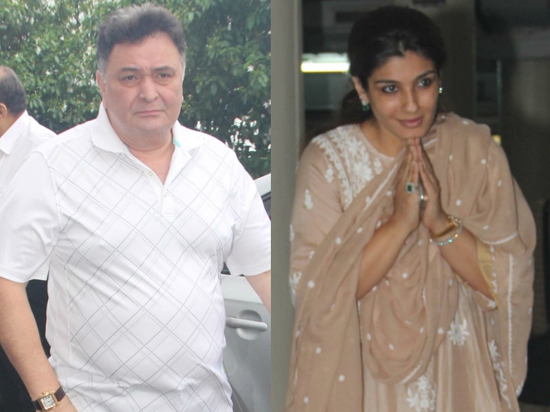 Photo : Rishi Kapoor Attends Prayer Meet For Raveena Tandon's Father-in-Law