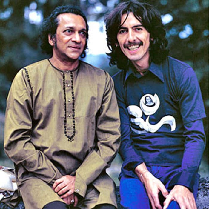 Famous pals: The sitar guru and the Beatle