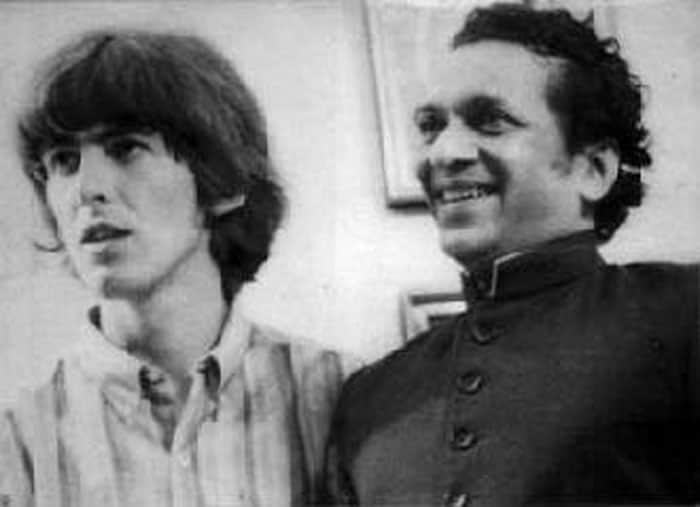 Famous pals: The sitar guru and the Beatle