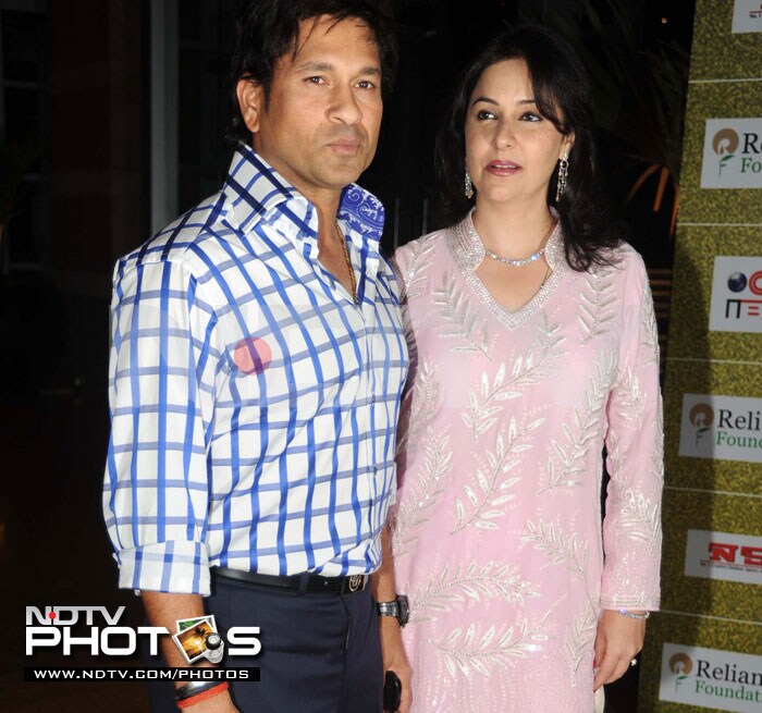 Sachin Tendulkar with wife Anjali.