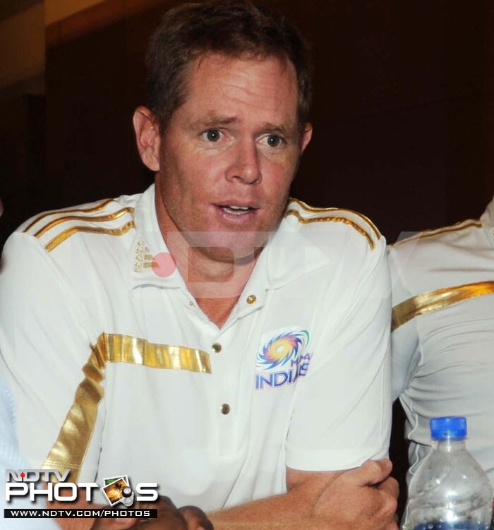 The mentor and bowling coach of the Mumbai Indians team - Shaun Pollock.