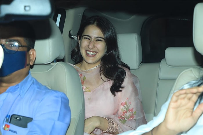 Sara Ali Khan was all smiles.