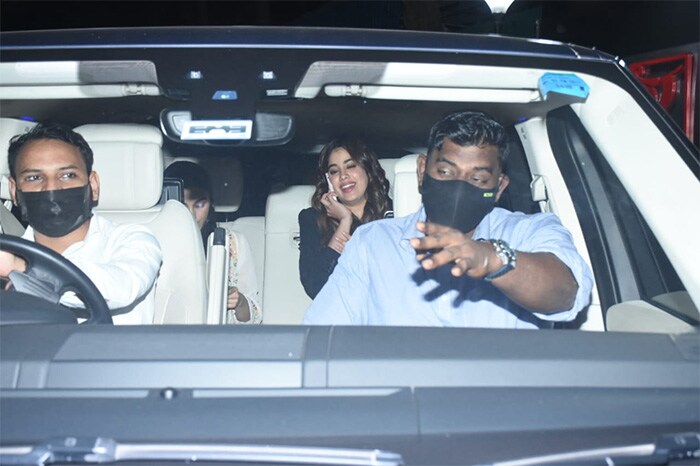 Janhvi Kapoor was also pictured at the screening.