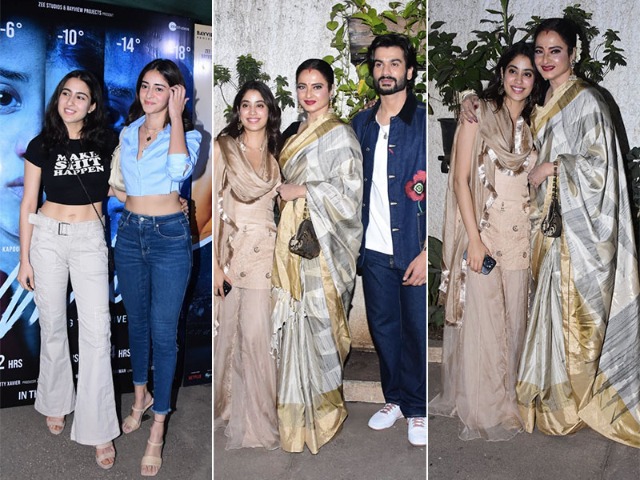 Rekha, Sara-Ananya And Other Stars At Janhvi's <i>Mili</i> Screening