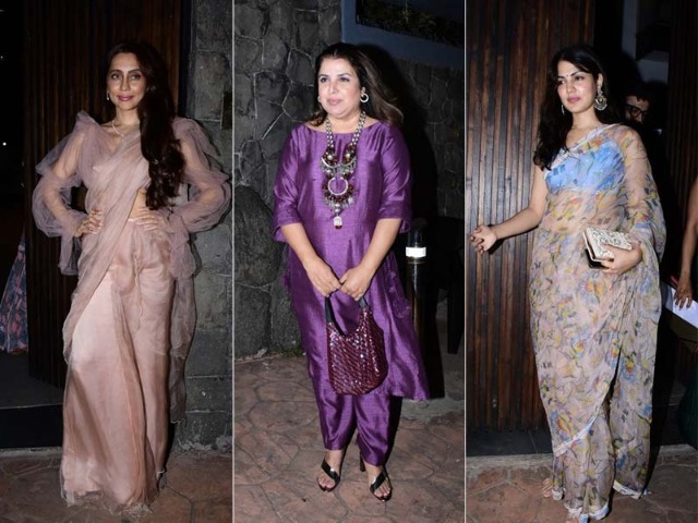 Rhea Chakraborty, Anusha Dandekar And Farah Khan Attend Farhan-Shibani's Wedding Bash