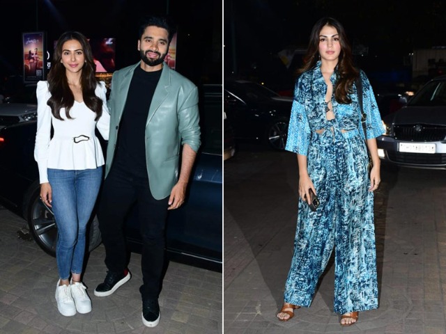 Rhea Chakraborty, Rakul Preet-Jackky Bhagnani And Others At <i>Double XL</i> Screening