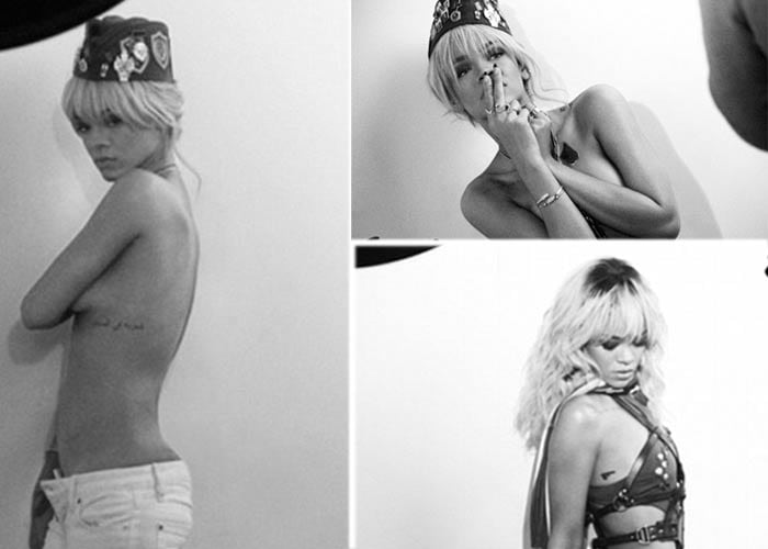 Rihanna goes topless for Esquire
