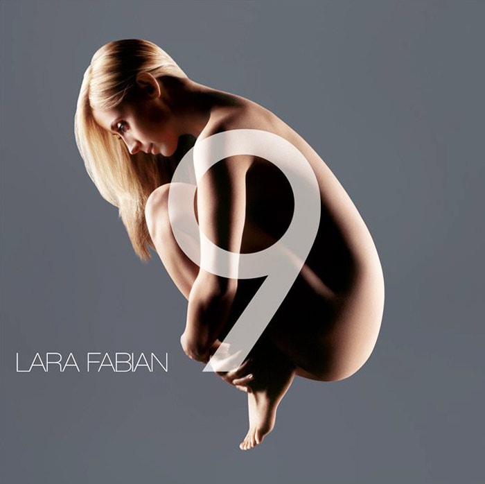 International Belgian-Italian singer Lara Fabian released 'A wonderful life' in English in 2004, and then followed it up with '9' in French a year later. For the art work of the album Fabian undressed to pose in some sensual positions. The cover had a photo of her symbolising 'rebirth'.