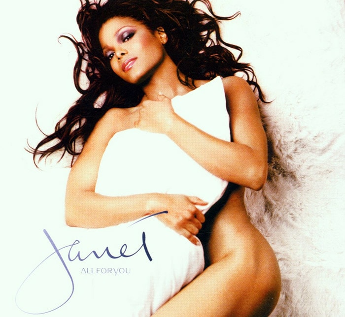 Janet had also stripped down for the cover of her 2001 release 'All for You'. The tracks inside were just as suggestive. 'Would You Mind', 'Love Scene' and the title track all continued the sex-obsessed turn that Janet's career had first taken with 'Velvet Rope'. The album became Jackson's fifth consecutive album to debut atop the Billboard 200 chart, selling 605,000 units in its opening week, and shipped over 1.8 million units in its first week in the US.