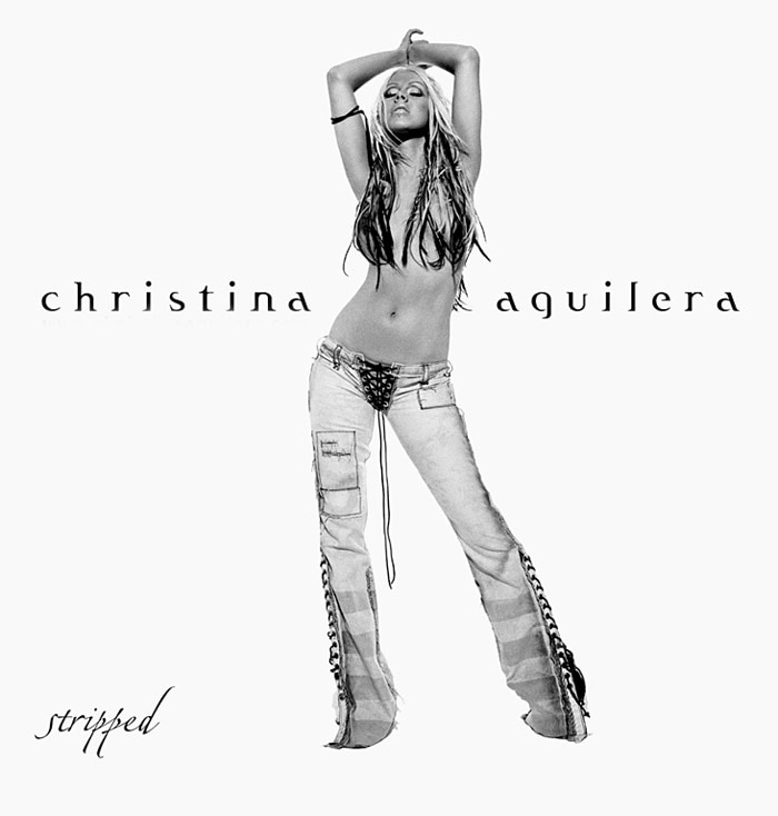 'Stripped', the title of Christina Aguilera's second English studio album in 2002, was supposed to refer to her emotional state. But she also chose to make it her physical state by going topless for the album cover, where the only nod to discretion is some strategically placed hair. It was a conscious departure from Christina's old sound and her 'super-clean, cookie-cutter' image.