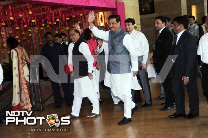 Prithviraj Chavan, Chief Minister of Maharashtra, at the wedding.