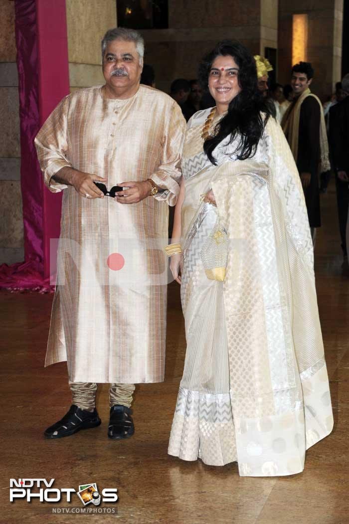 Actor Satish Shah at the wedding.