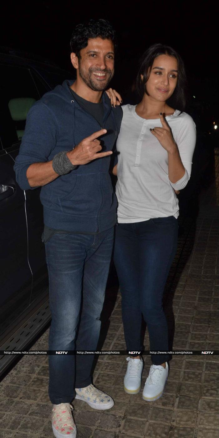 Rock On 2 Releases. Shraddha And Farhan Host A Screening