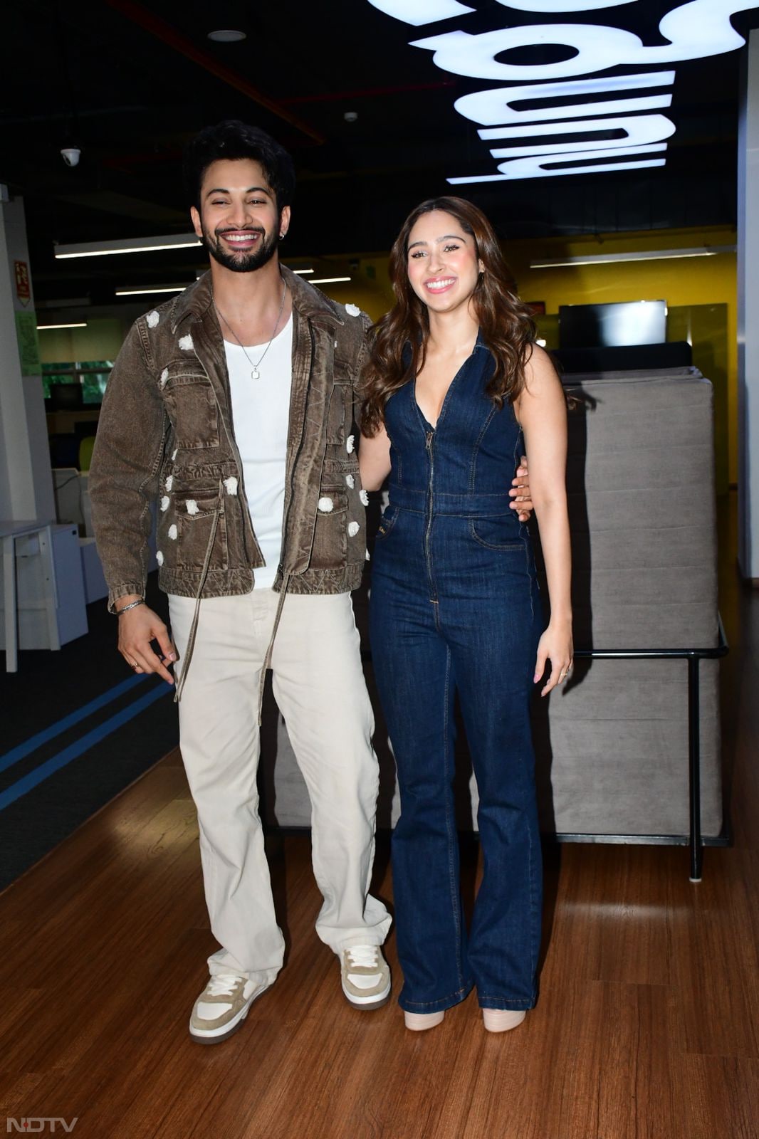 Rohit Saraf posed with co-star Pashmina Roshan. (Image courtesy: Varinder Chawla)