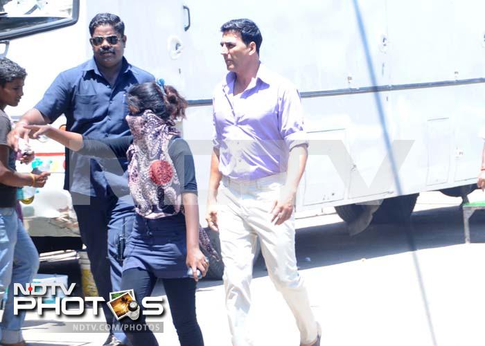 On the sets: Akshay shoots for Oh My God