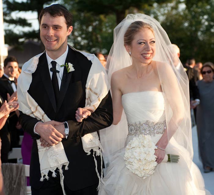 Recently married Chelsea Clinton, daughter of former US president Bill Clinton, is also on the guest list.