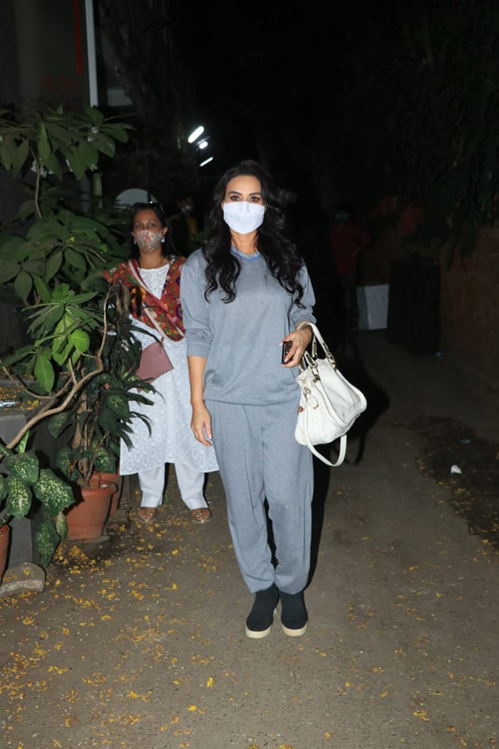 Actress Preity Zinta was spotted outside Krome Studio in Bandra on Tuesday.