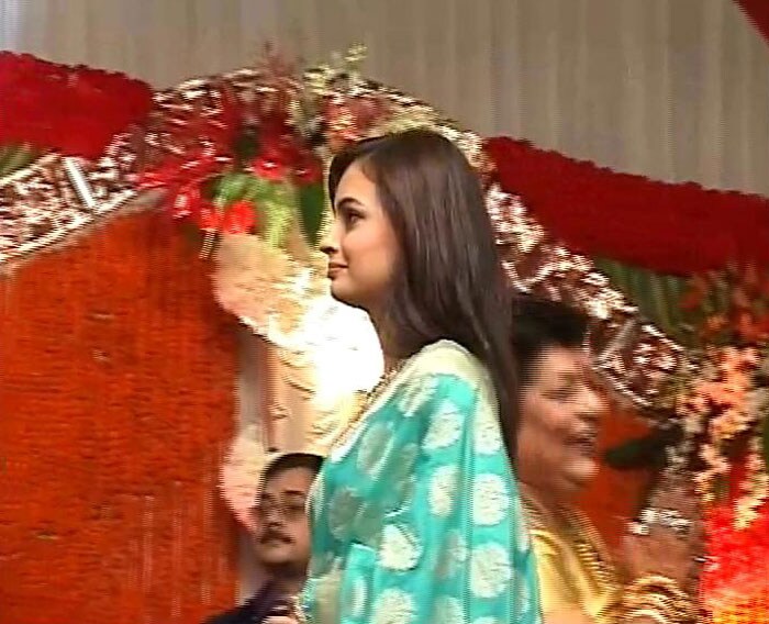 Actress Dia Mirza at the wedding.