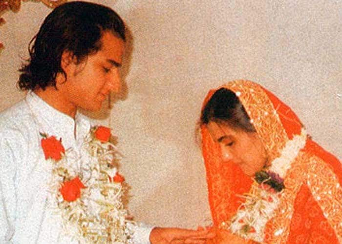 In October 1991, Saif married actress Amrita Singh, who was much older than him. The union raised many eyebrows in Bollywood. The couple were married for 13 years, before splitting up in 2004. They have two children - Ibrahim and Sara.