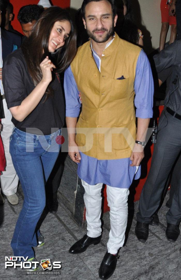 Saif, Kareena at the premiere of Agent Vinod