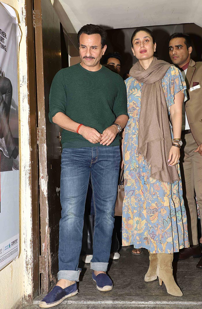 Saif Ali Khan And Kareena Kapoor\'s Movie Date Night