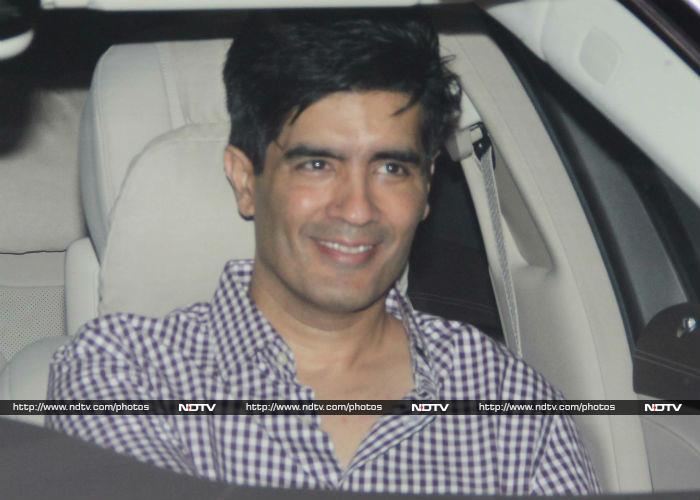 Designer Manish Malhotra chose checks to come to this event.