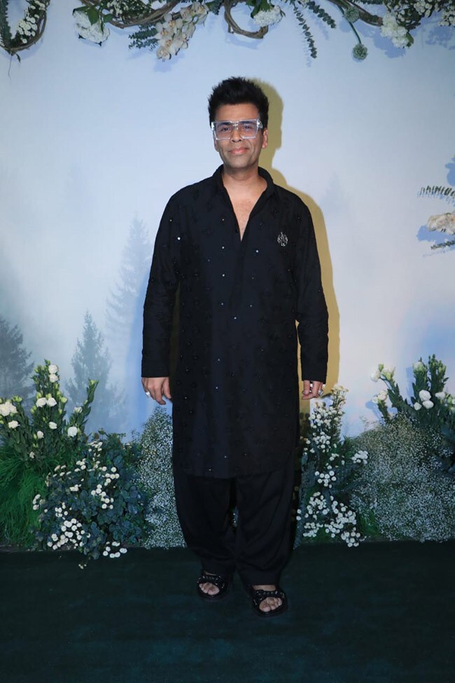 Like always, Karan Johar looked handsome in a black kurta.