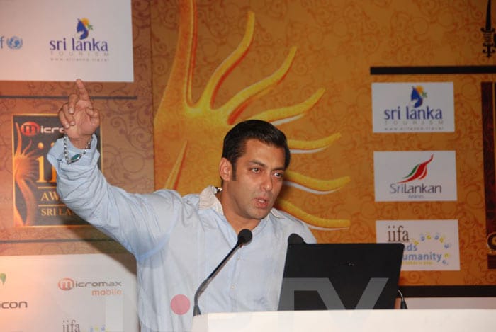 Bollywood actor Salman Khan attends a news conference to promote The International Indian Film Academy (IIFA) awards, in Mumbai.